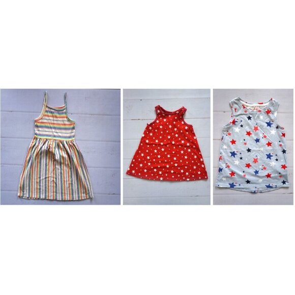 Cat & Jack Girls Bundle: 2 Dresses & 1 Tank - Size 4T - Picture 1 of 10